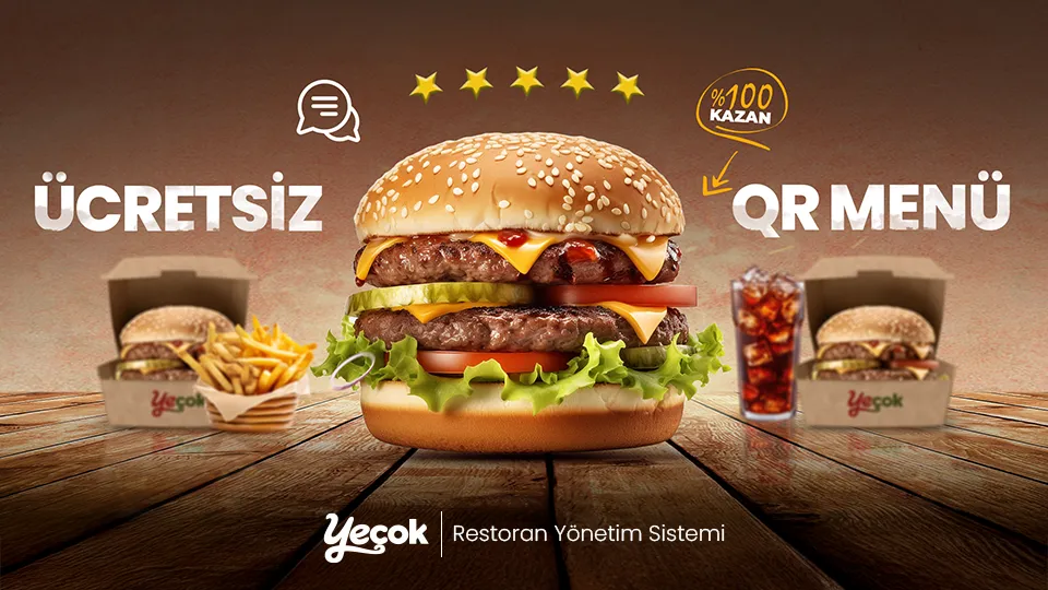 yeçok ücretsiz qr menü